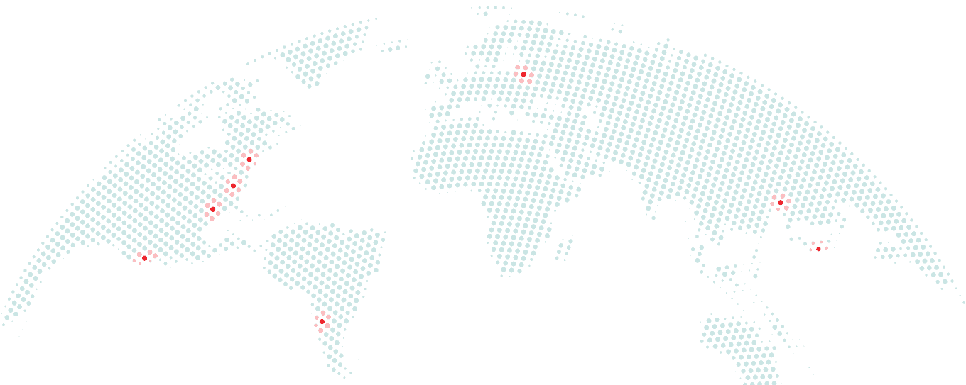 World map showing Kowa global footprint